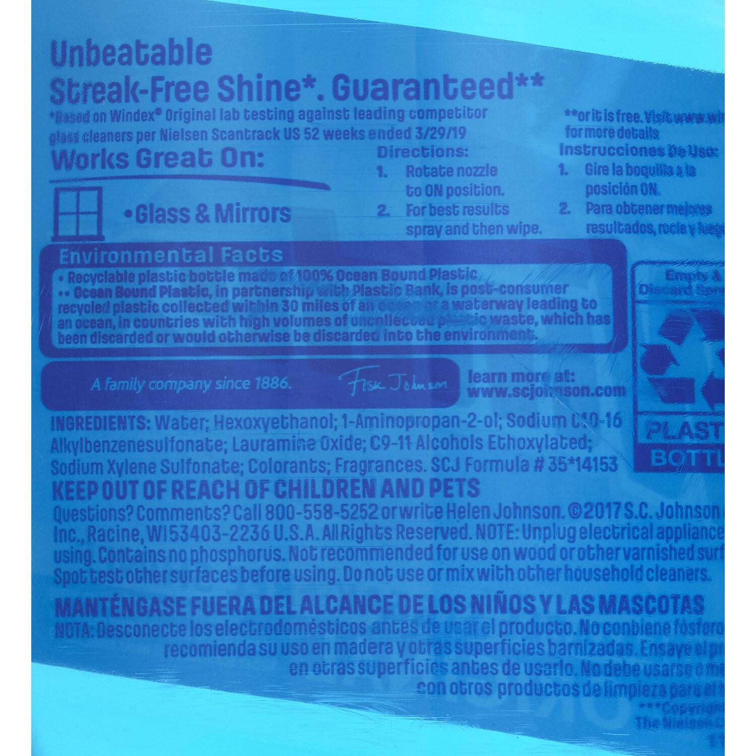 slide 3 of 3, Windex Glass Cleaner, Original Blue, Spray Bottle, 23 fl oz, 23 fl oz