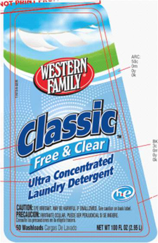 slide 1 of 1, Western Family Detergent Liquid Classic Fr, 100 oz