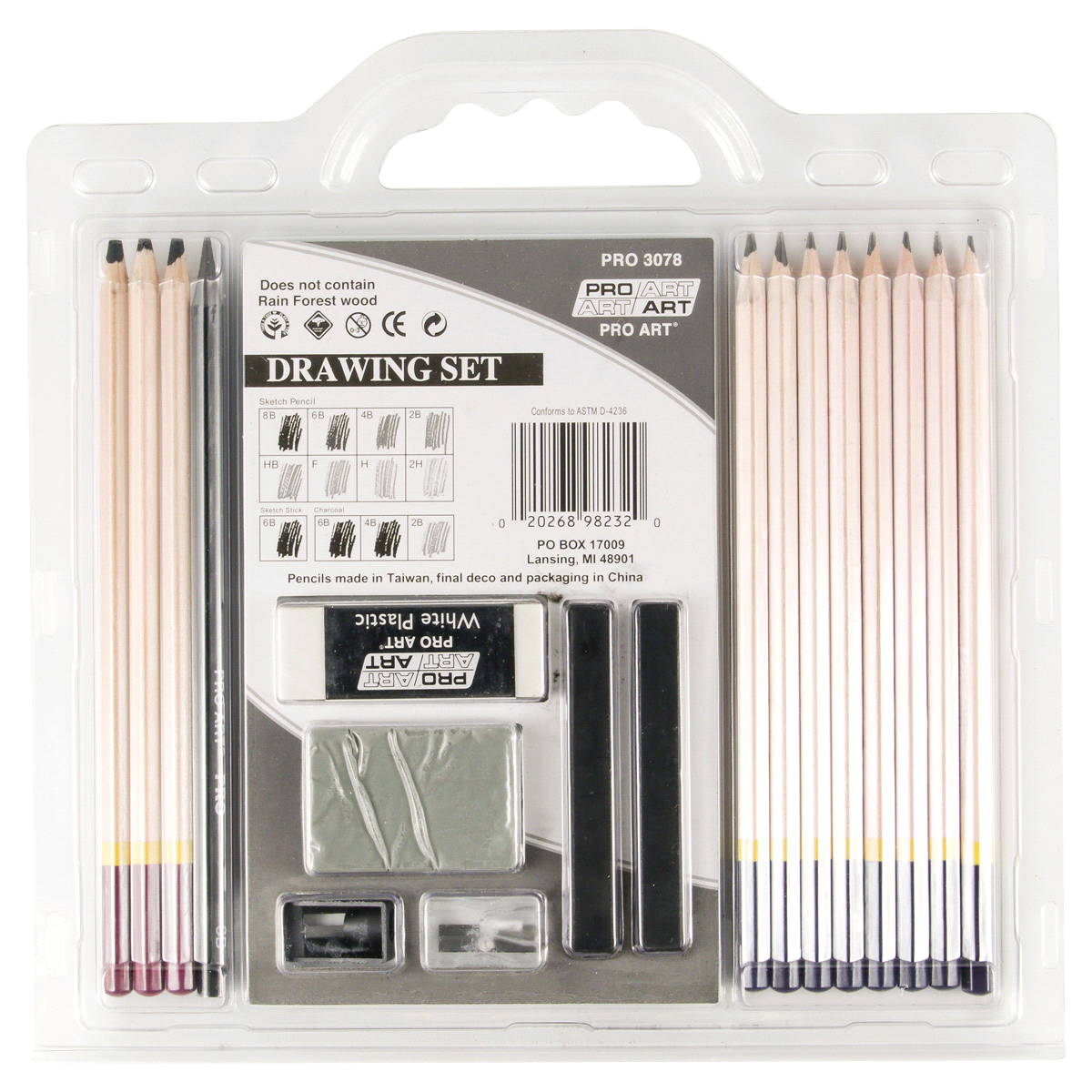 slide 2 of 2, PRO ART Sketch And Draw Pencil Kit, 18 ct