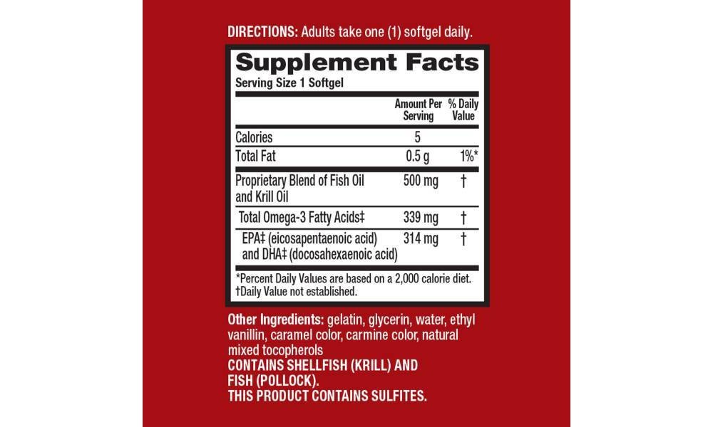 slide 5 of 5, MegaRed Advanced 4in1 500mg, 40 Softgels, 40 ct