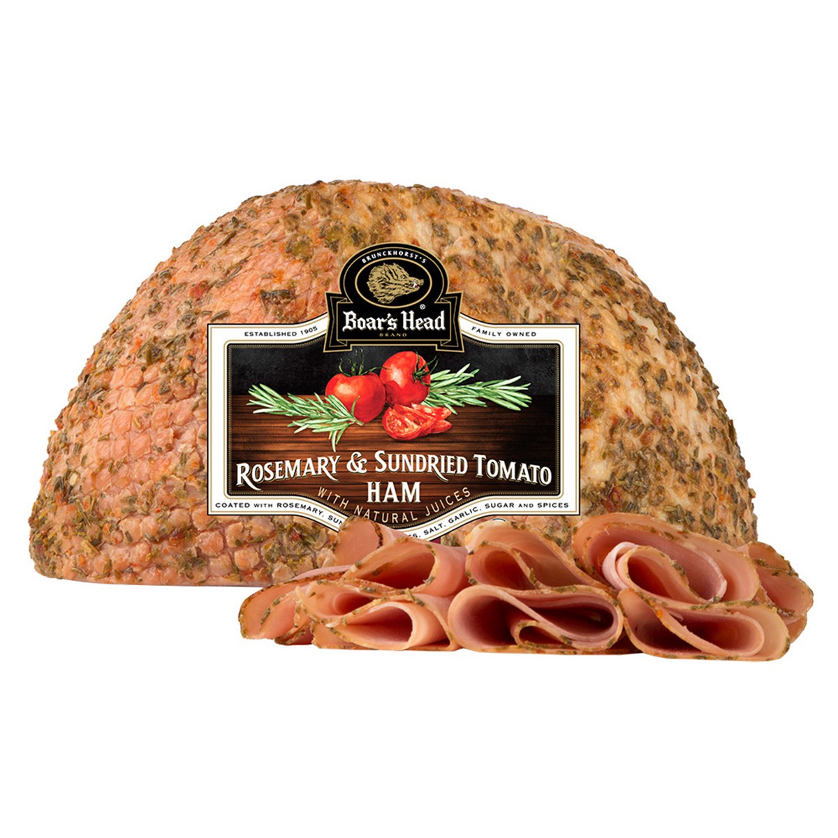 slide 1 of 1, Boar's Head Rosemary-Sundried Tomato Ham, per lb