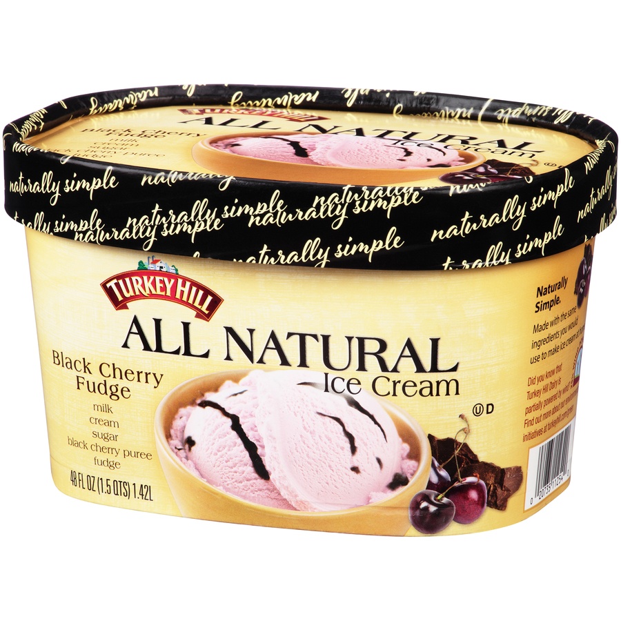 slide 3 of 8, Turkey Hill Black Cherry Fudge All Natural Ice Cream, 48 fl oz