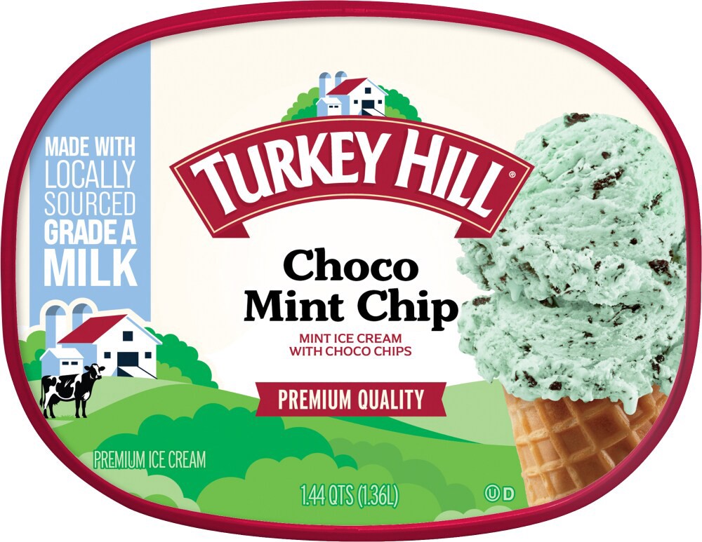 slide 5 of 5, Turkey Hill Premium Choco Mint Chip Ice Cream 1.44 qt, 1.44 qt