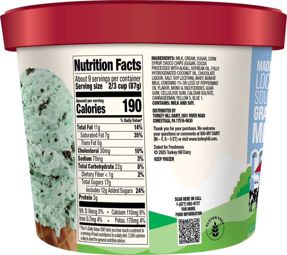 slide 3 of 5, Turkey Hill Premium Choco Mint Chip Ice Cream 1.44 qt, 1.44 qt