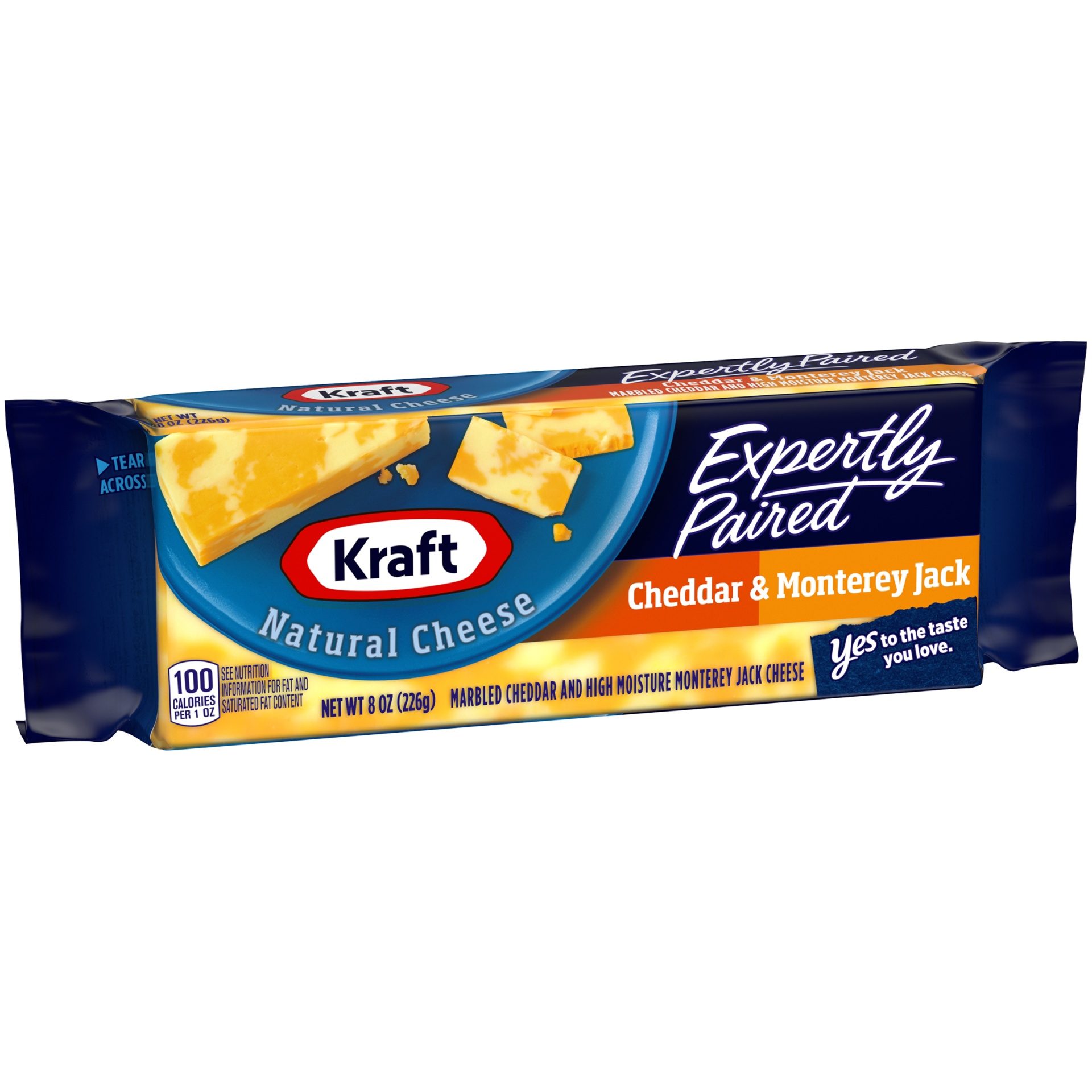 slide 6 of 10, Kraft Expertly Paired Cheddar & Monterey Jack Marbled Cheese, 8 oz Block, 8 oz