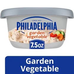 Philadelphia Flavored Cream Cheese Spread, 1 Tub, for Smooth, Spreadable Mornings, Garden Vegetable, No Artificial Preservatives, Flavors or Dyes, 7.5 oz