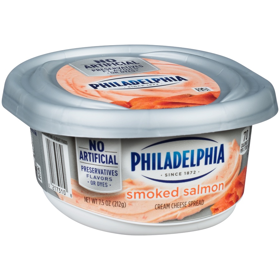 slide 5 of 8, Philadelphia Smoked Salmon Cream Cheese Spread Tub, 7.5 oz