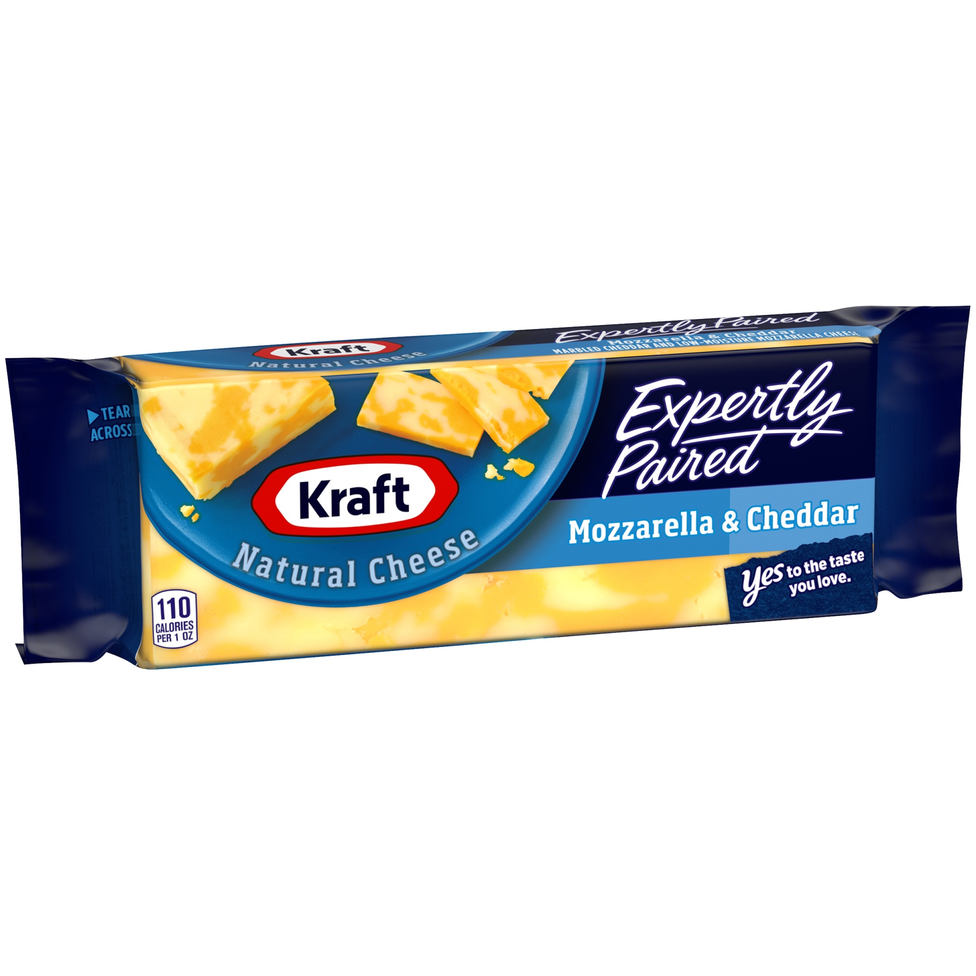 slide 2 of 10, Kraft Expertly Paired Mozzarella & Cheddar Marbled Cheese Block, 8 oz