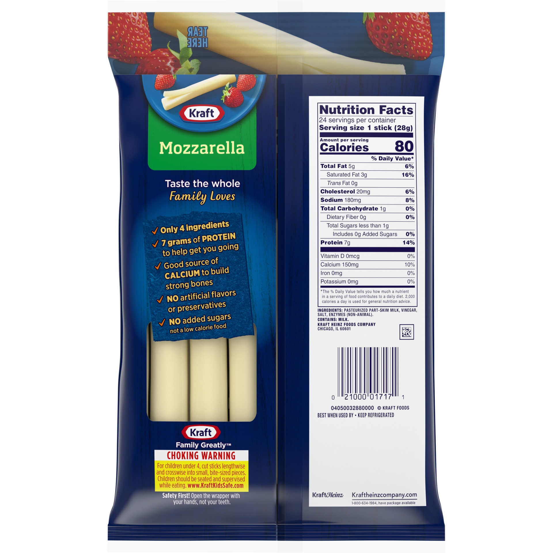 slide 6 of 8, Kraft String Cheese Mozzarella Cheese Snacks, 24 ct Sticks, 24 ct