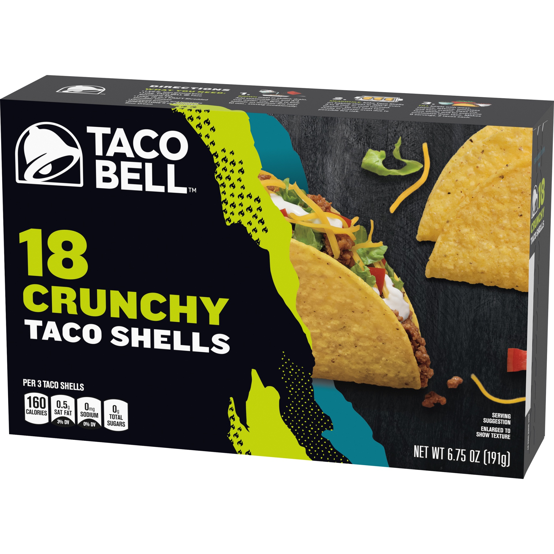 slide 3 of 6, Taco Bell Crunchy Taco Shells 18 ea, 18 ct