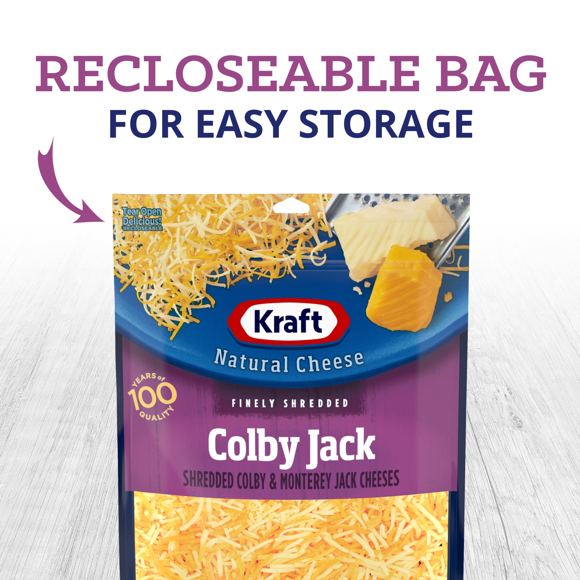 slide 3 of 8, Kraft Colby Jack Shredded Cheese Pack s, 2 ct; 1 lb