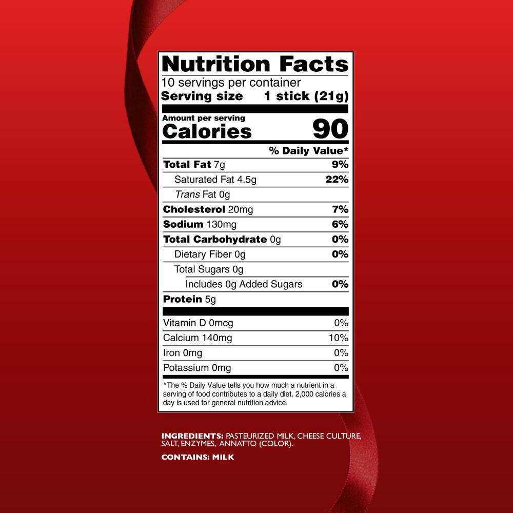 slide 4 of 6, Cracker Barrel Rich & Bold Extra Sharp Yellow Cheddar Snack Cheese Sticks, 7.5 oz