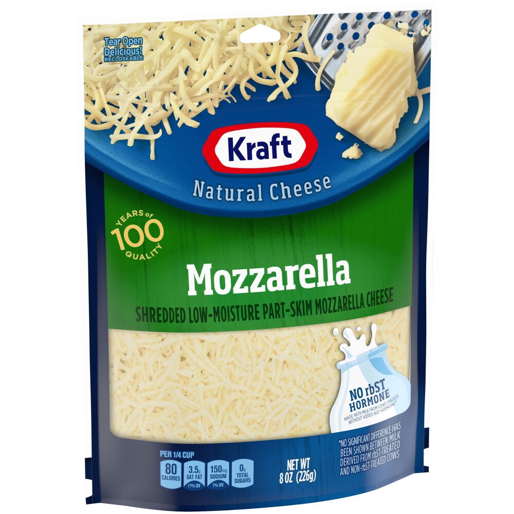 slide 5 of 6, Kraft Shredded Mozzarella Natural Cheese, 0.5 lb