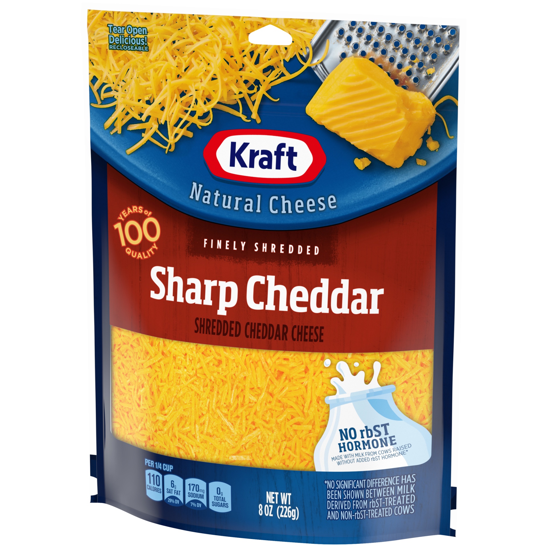 slide 6 of 9, Kraft Natural Finely Shredded Sharp Cheddar, 8 oz