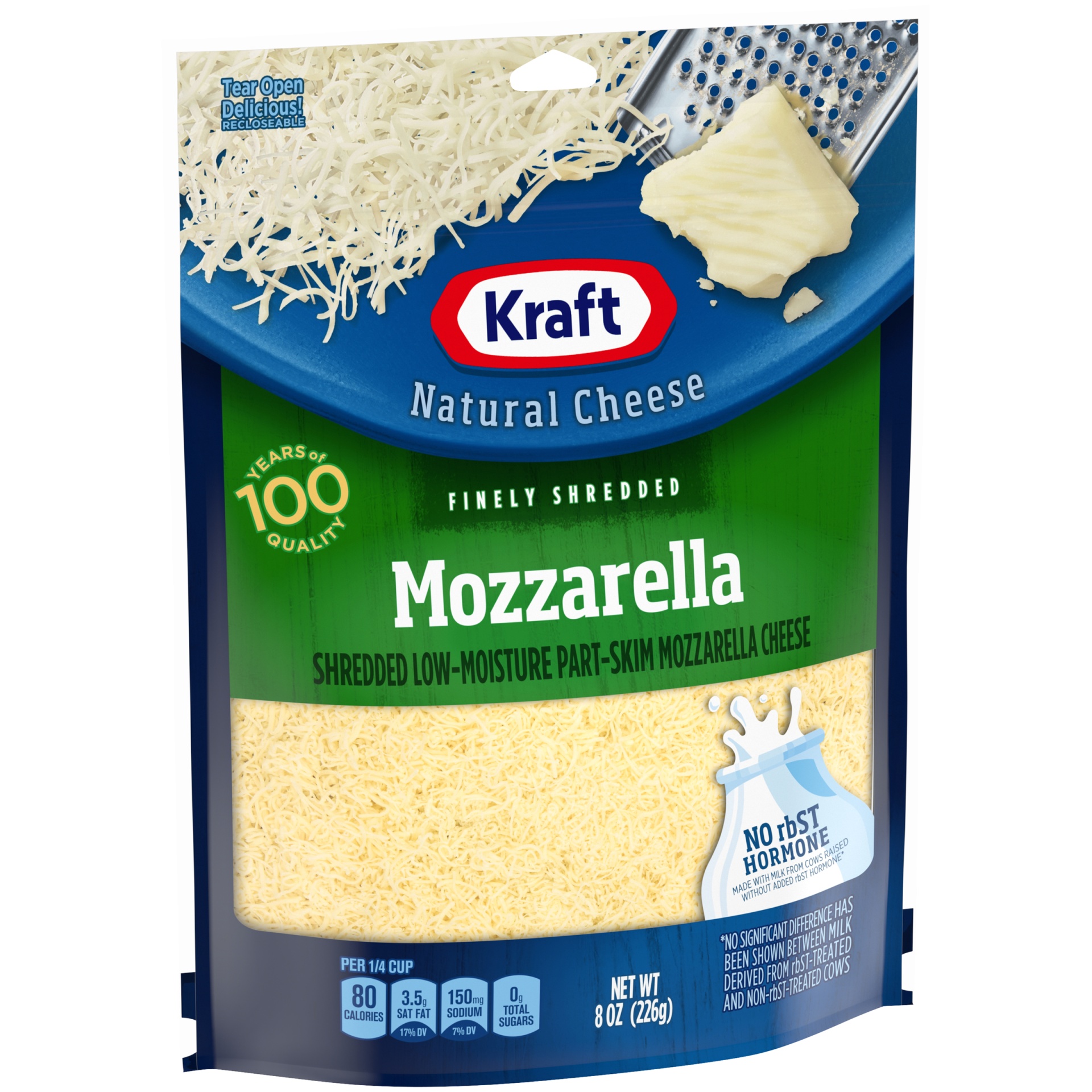 slide 2 of 8, Kraft Mozzarella Finely Shredded Cheese, 8 oz