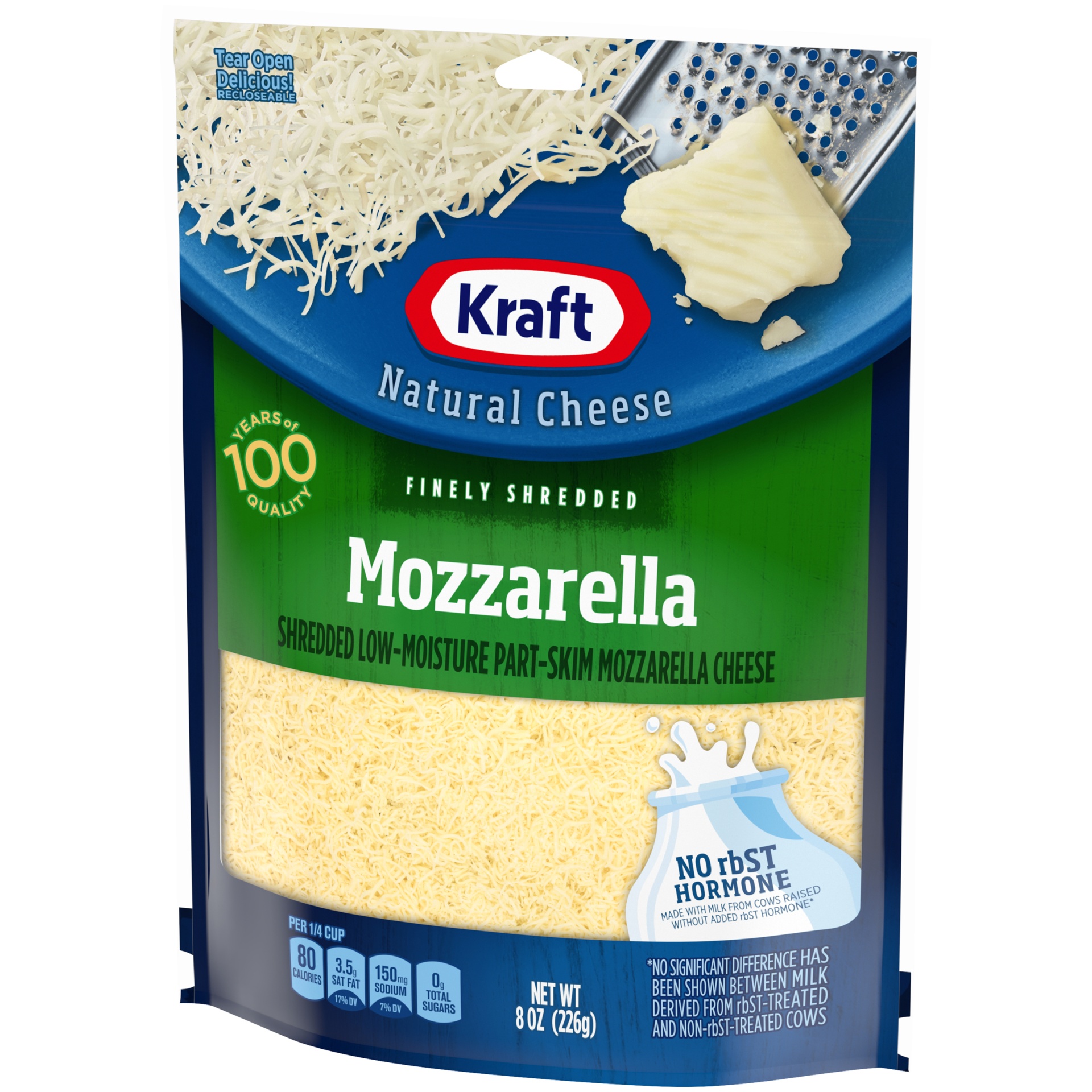 slide 3 of 8, Kraft Mozzarella Finely Shredded Cheese, 8 oz