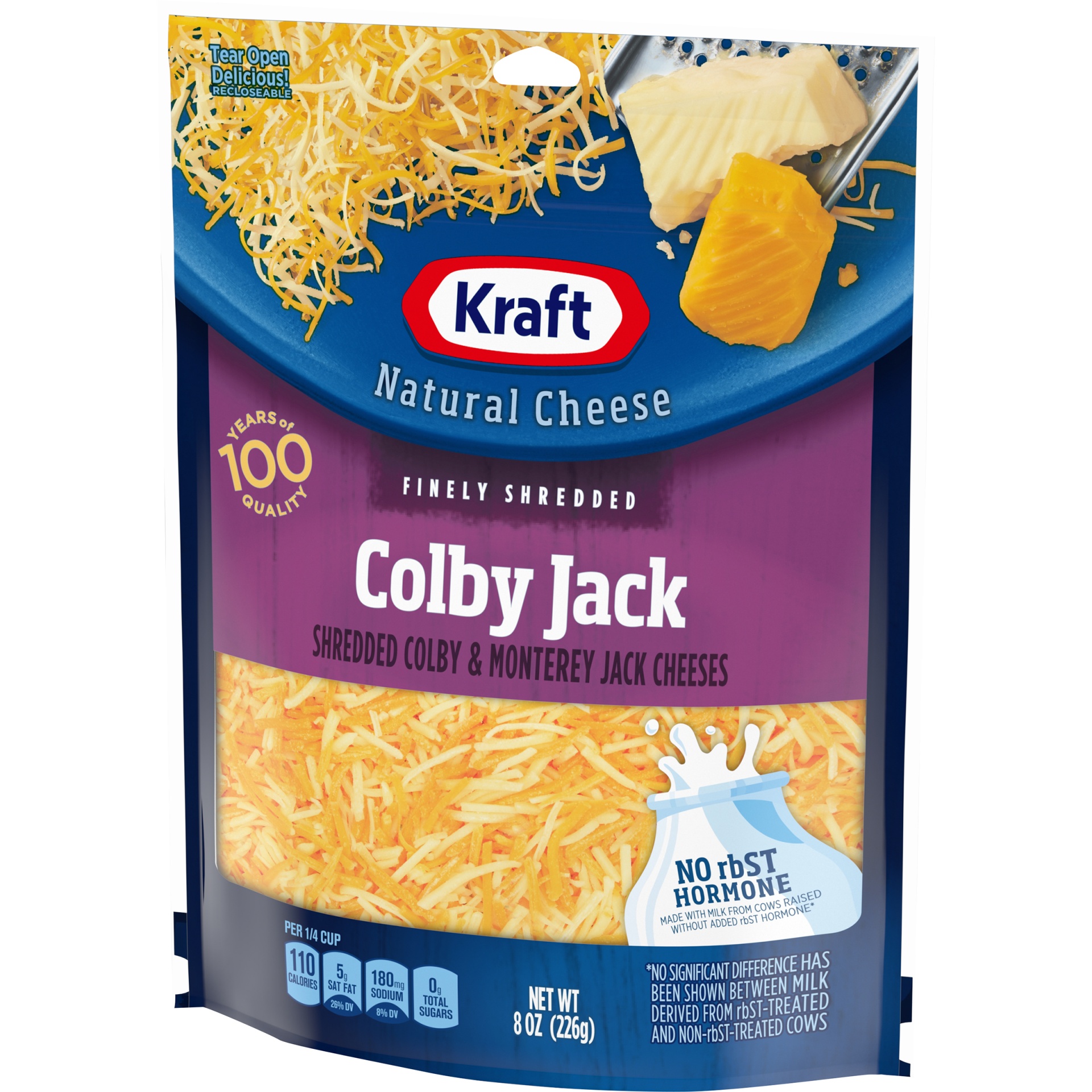 slide 2 of 6, Kraft Colby Jack Finely Shredded Cheese, 8 oz Bag, 8 oz