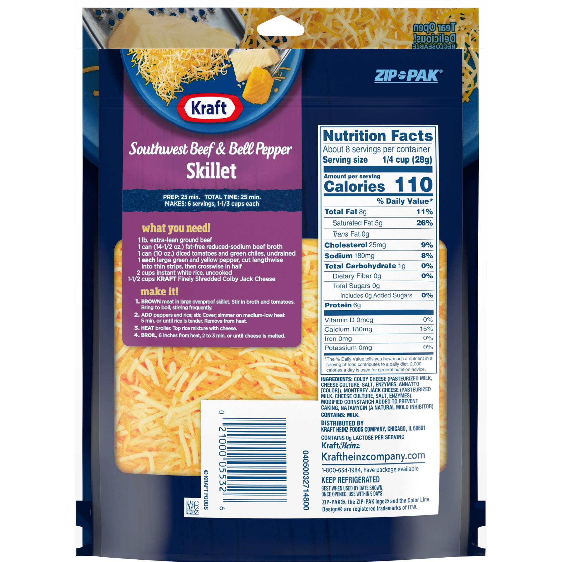 slide 6 of 6, Kraft Colby Jack Finely Shredded Cheese, 8 oz Bag, 8 oz