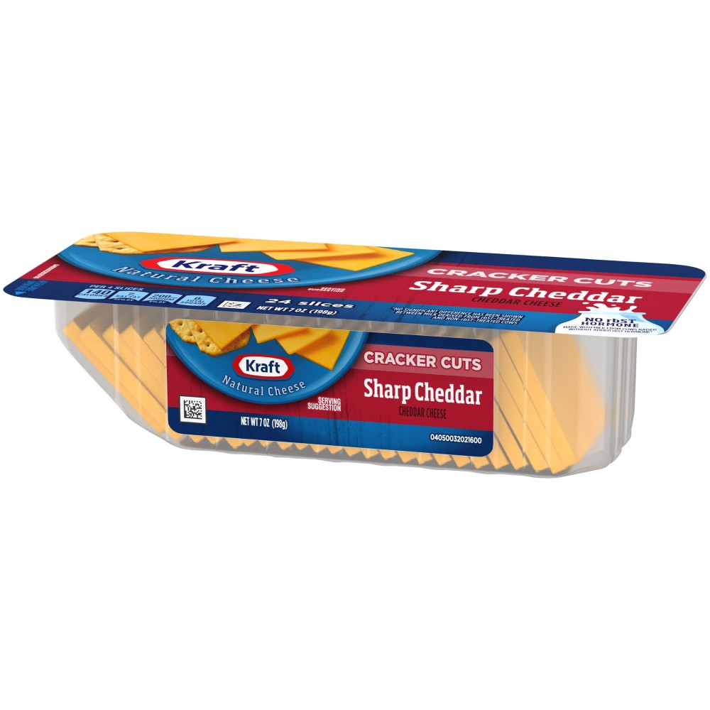 slide 2 of 6, Kraft Sharp Cheddar Cheese Cracker Cuts, 24 ct