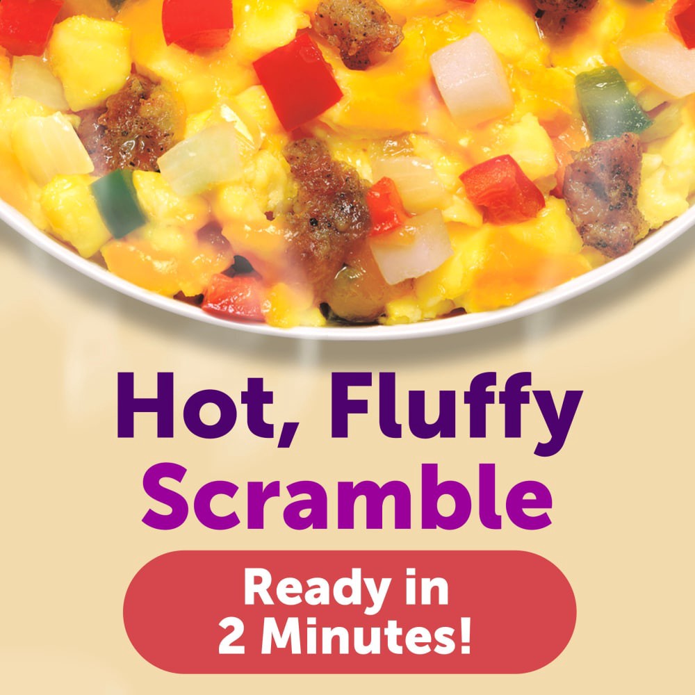 slide 3 of 6, Just Crack An Egg Ultimate Sausage Scramble Breakfast Bowl Kit, 3 oz