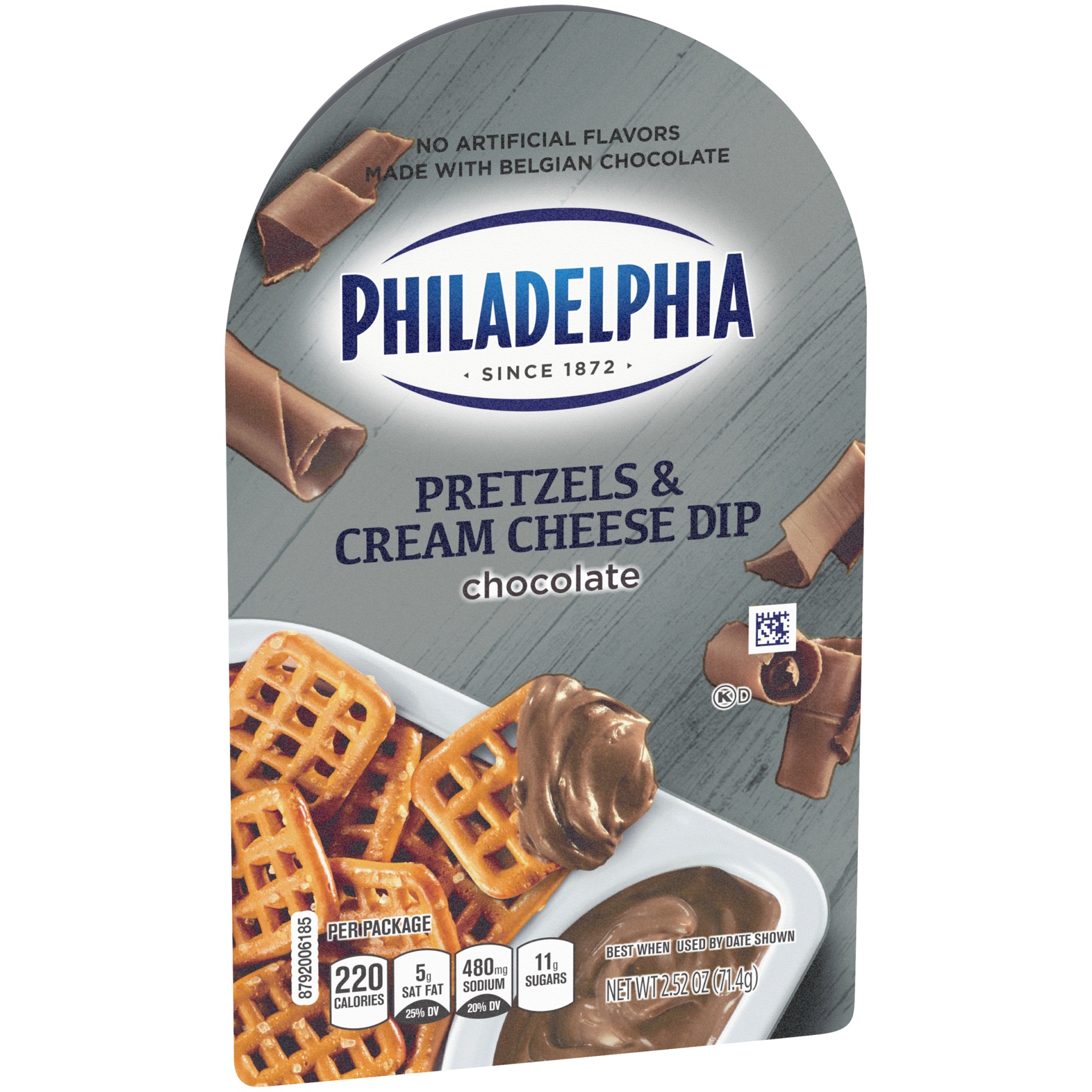 slide 5 of 6, Philadelphia Pretzels & Chocolate Cream Cheese Dip Snack Tray, 2.52 oz