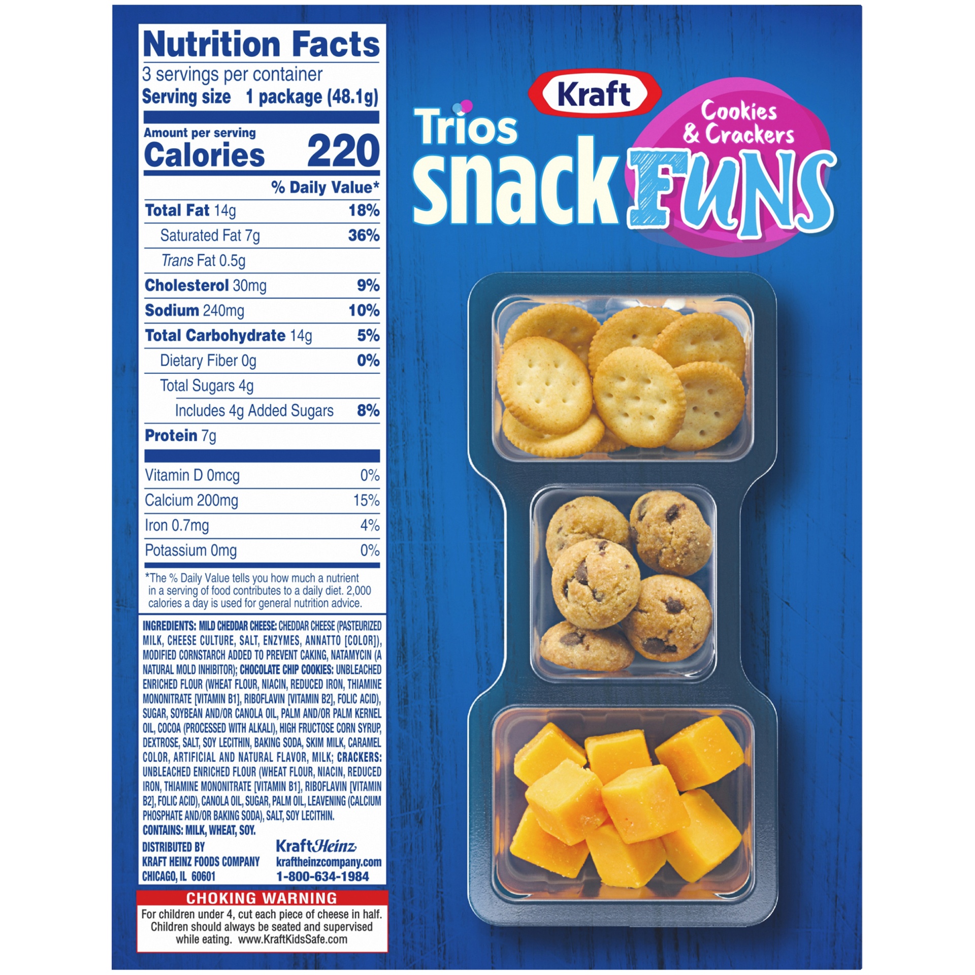 slide 3 of 6, Kraft Trios SnackFuns Cookies & Crackers, 3 ct; 5.1 oz