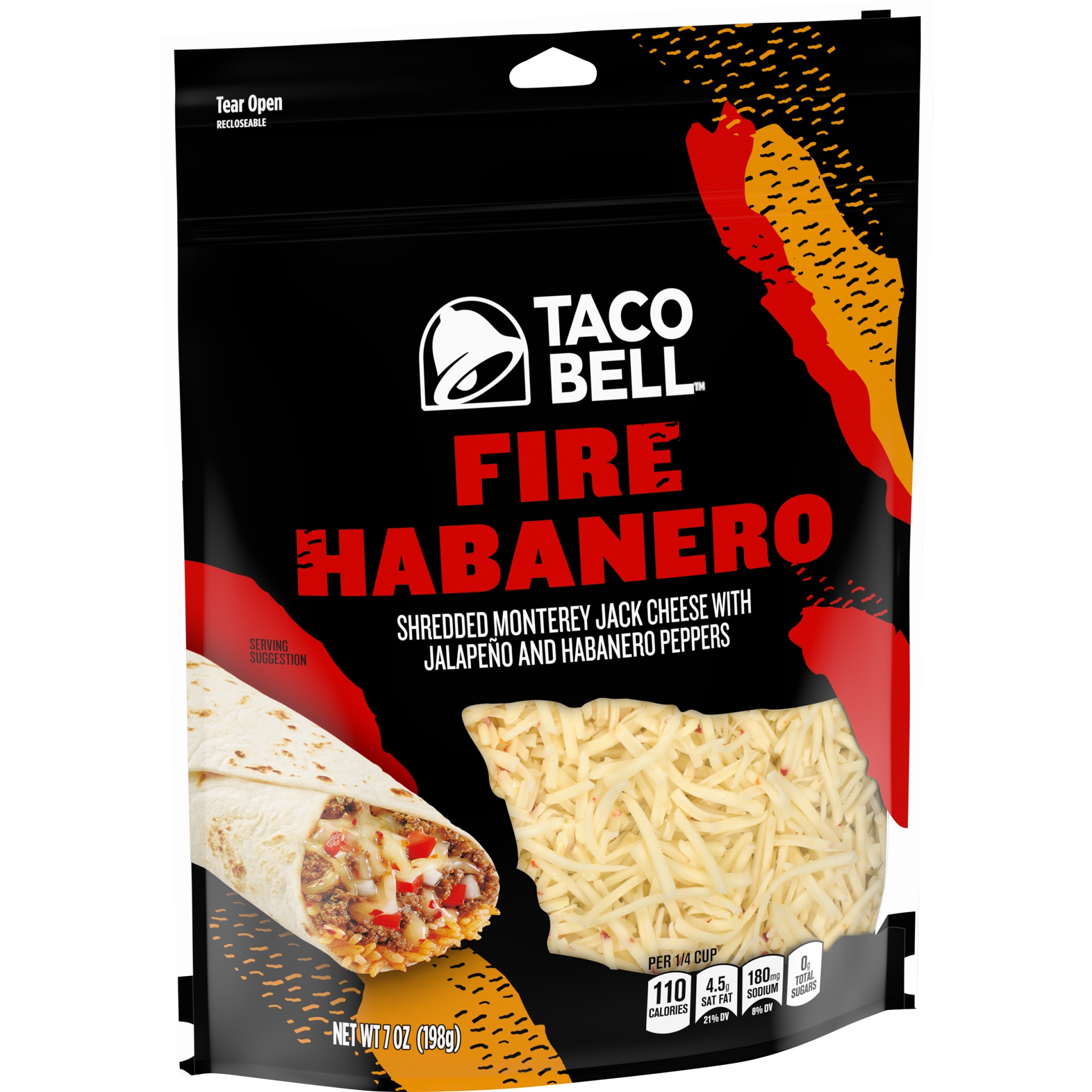 slide 2 of 6, Taco Bell Shredded Hot Habanero, 7 oz