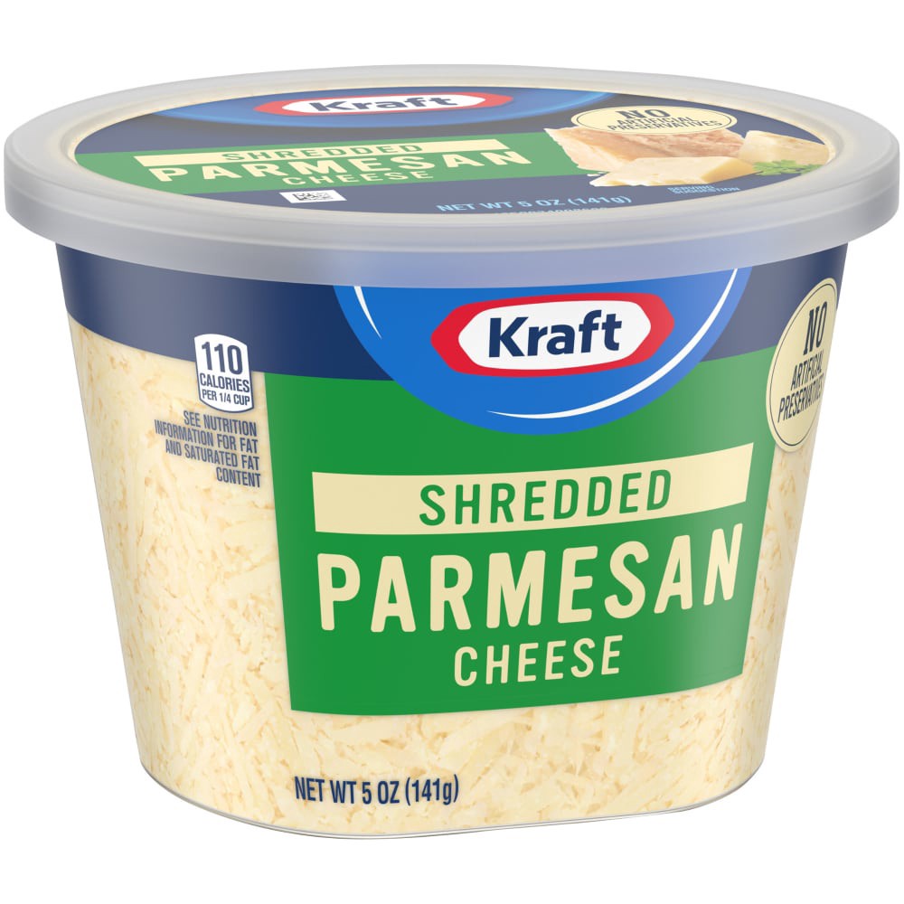 slide 4 of 6, Kraft Shredded Parmesan Cheese, 5 oz. Tub, 5 oz