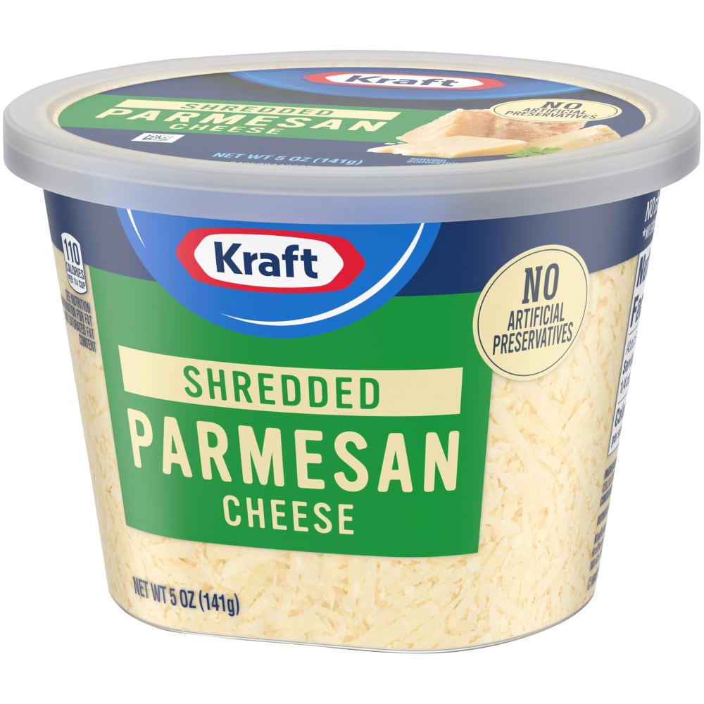 slide 5 of 6, Kraft Shredded Parmesan Cheese, 5 oz. Tub, 5 oz