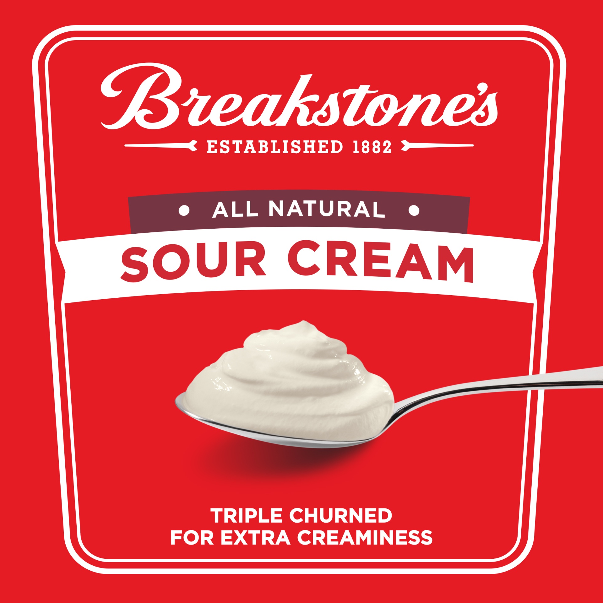 slide 3 of 4, Breakstone's All Natural Sour Cream, 24 oz
