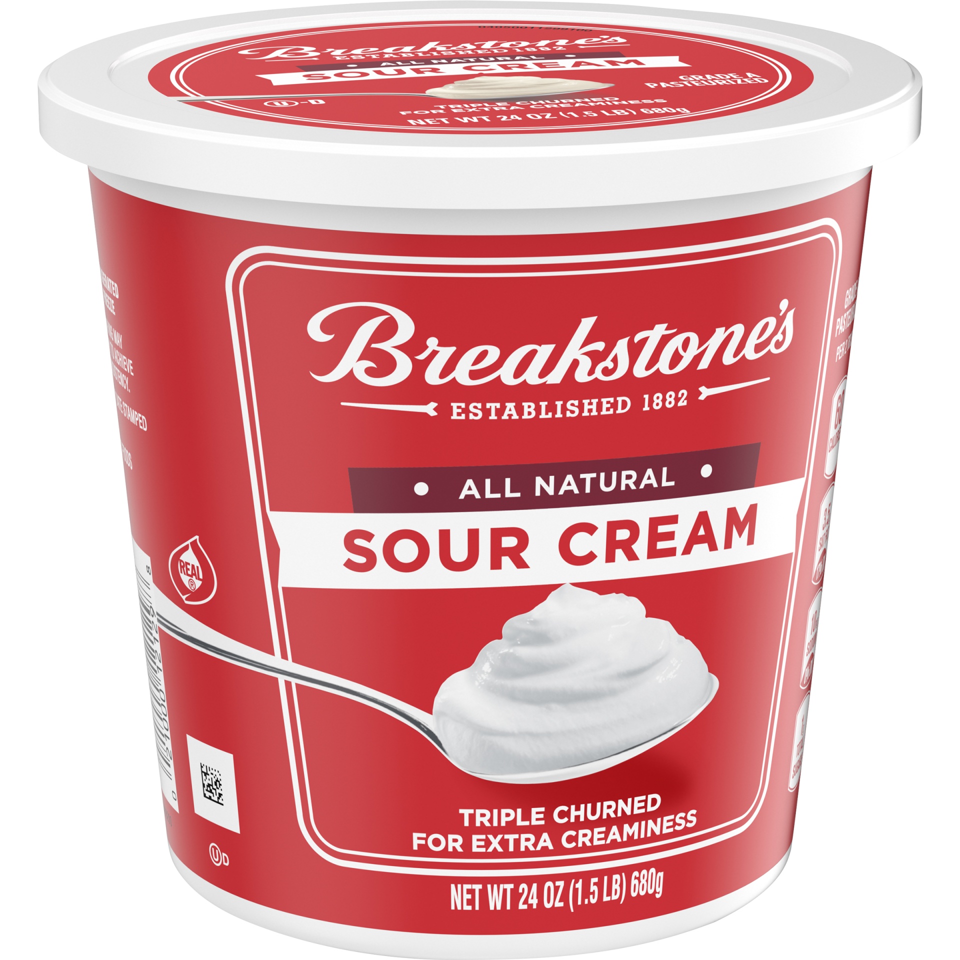 slide 2 of 4, Breakstone's All Natural Sour Cream, 24 oz