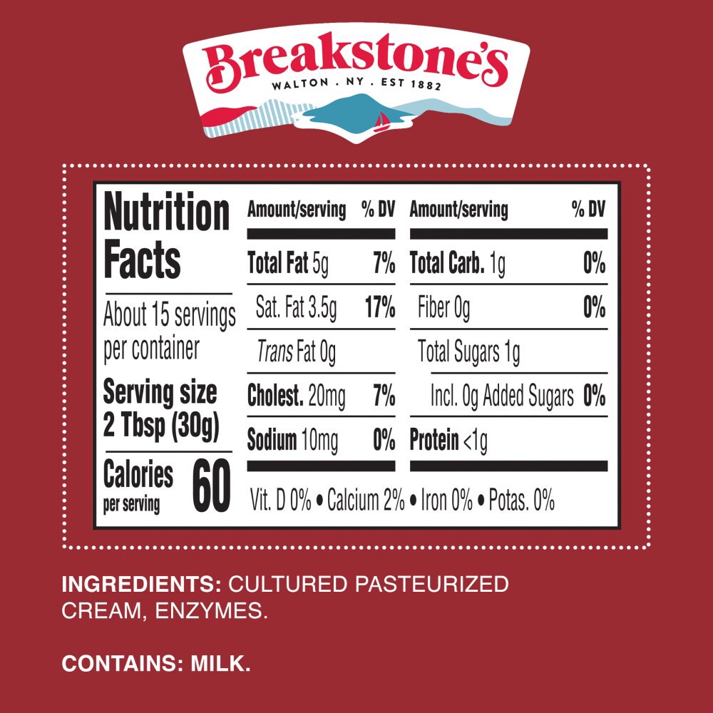 slide 4 of 6, Breakstone's All Natural Sour Cream, 8 oz