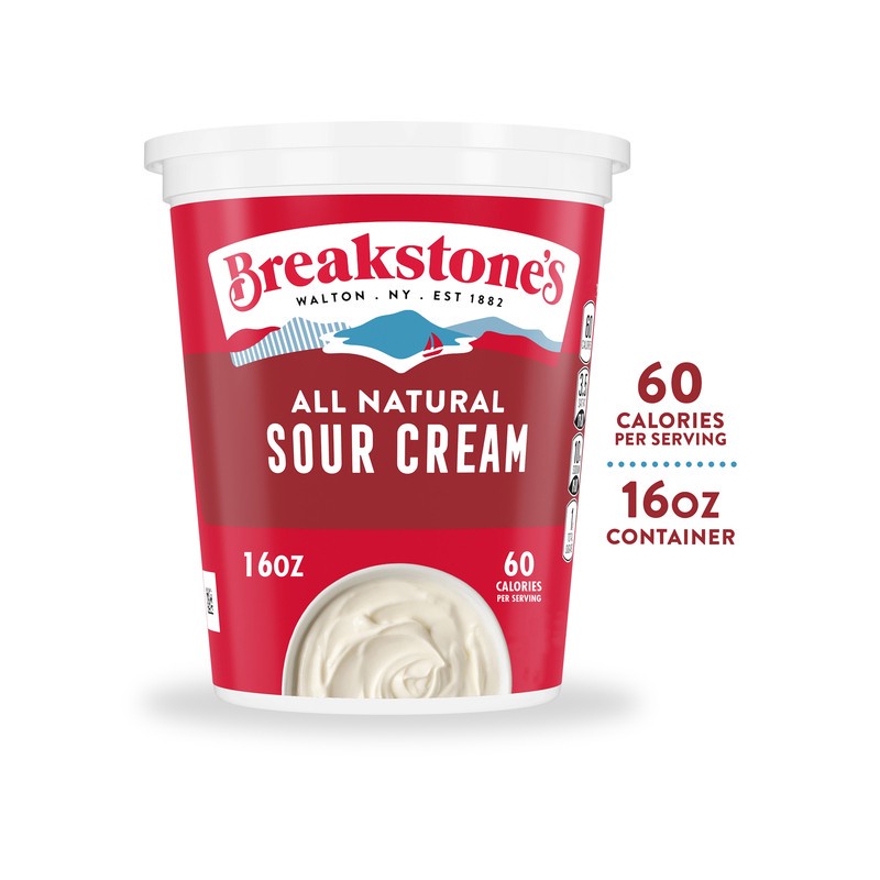 slide 2 of 5, Breakstone's All Natural Sour Cream, 8 oz