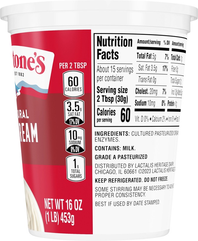 slide 4 of 5, Breakstone's All Natural Sour Cream, 8 oz