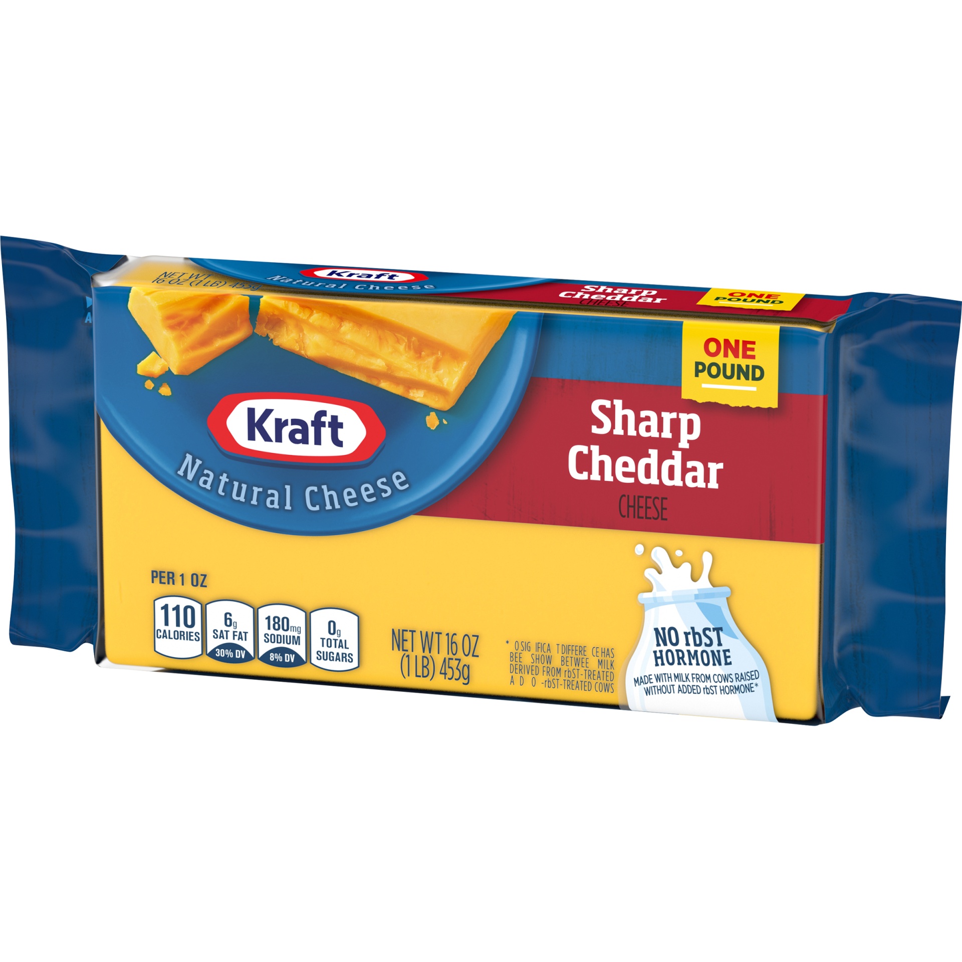 slide 3 of 6, Kraft Sharp Cheddar Cheese Block, 16 oz