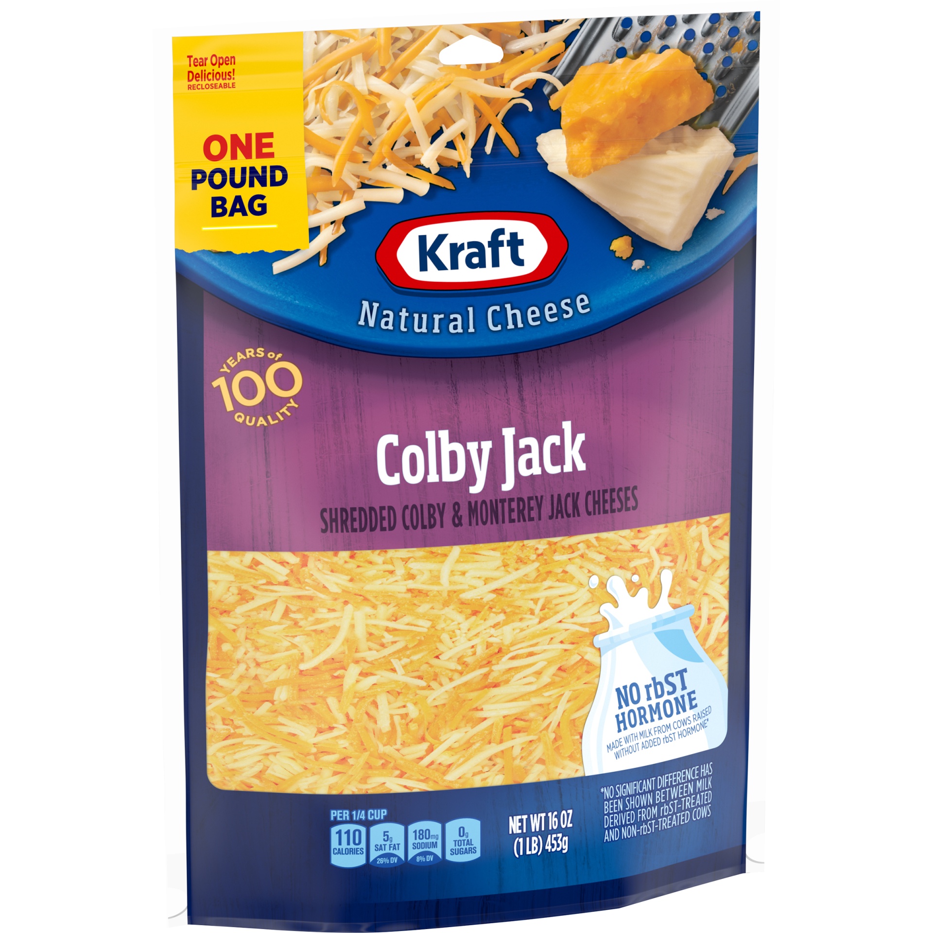 slide 8 of 8, Kraft Colby Jack Shredded Cheese Pack s, 2 ct; 1 lb