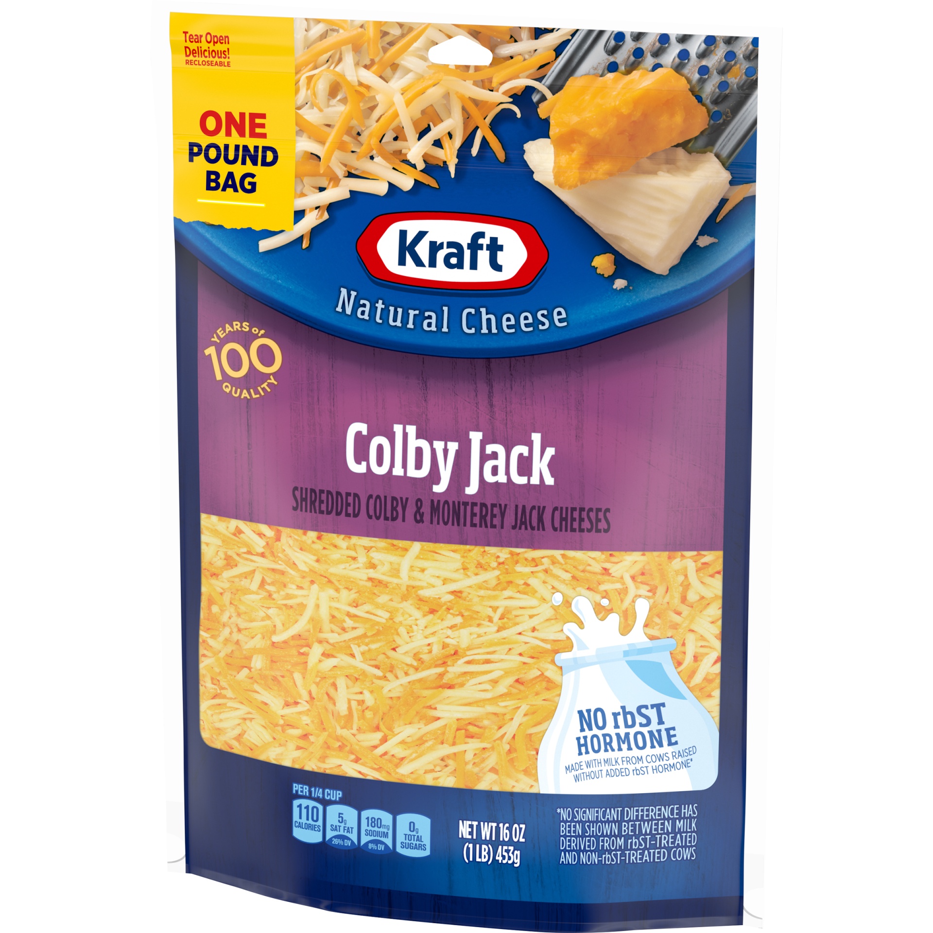 slide 3 of 8, Kraft Colby Jack Shredded Cheese Pack s, 2 ct; 1 lb