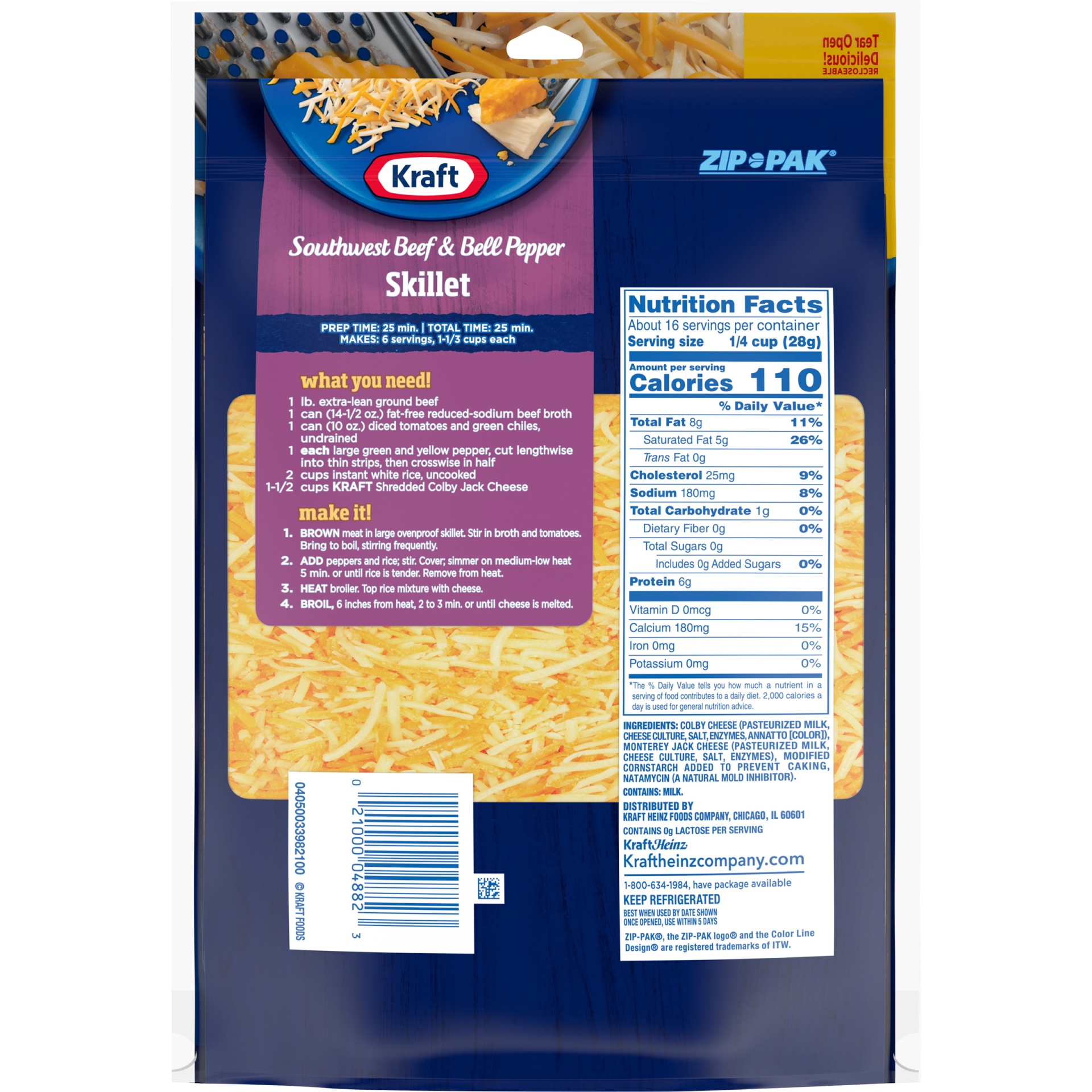 slide 7 of 8, Kraft Colby Jack Shredded Cheese Pack s, 2 ct; 1 lb