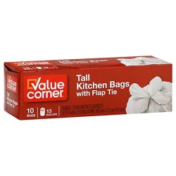 Value Corner Kitchen Bags Drawstring Tall 13 Gallon - 10 Count