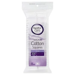 Signature Care Cotton Squares 100% Pure - 200 Count