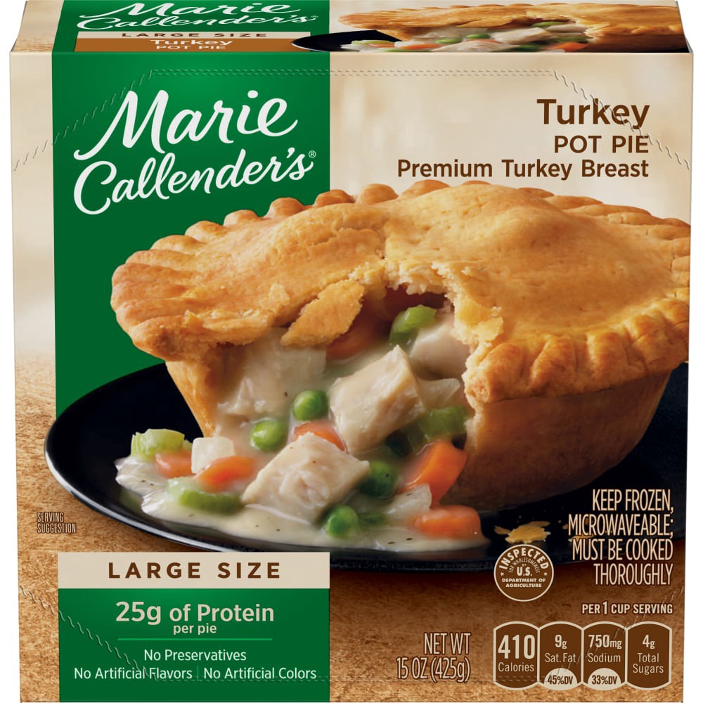 slide 4 of 6, Marie Callender's Marie Callender’s Turkey Pot Pie Large Size Frozen Meal, 15 oz., 15 oz