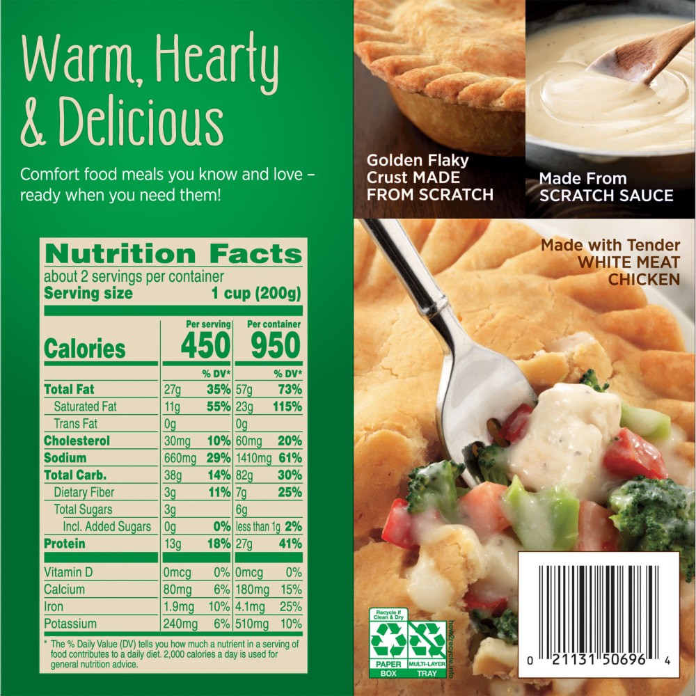 slide 3 of 6, Marie Callender's Creamy Parmesan Chicken Pot Pie, Frozen Meal, 15 oz., 15 oz
