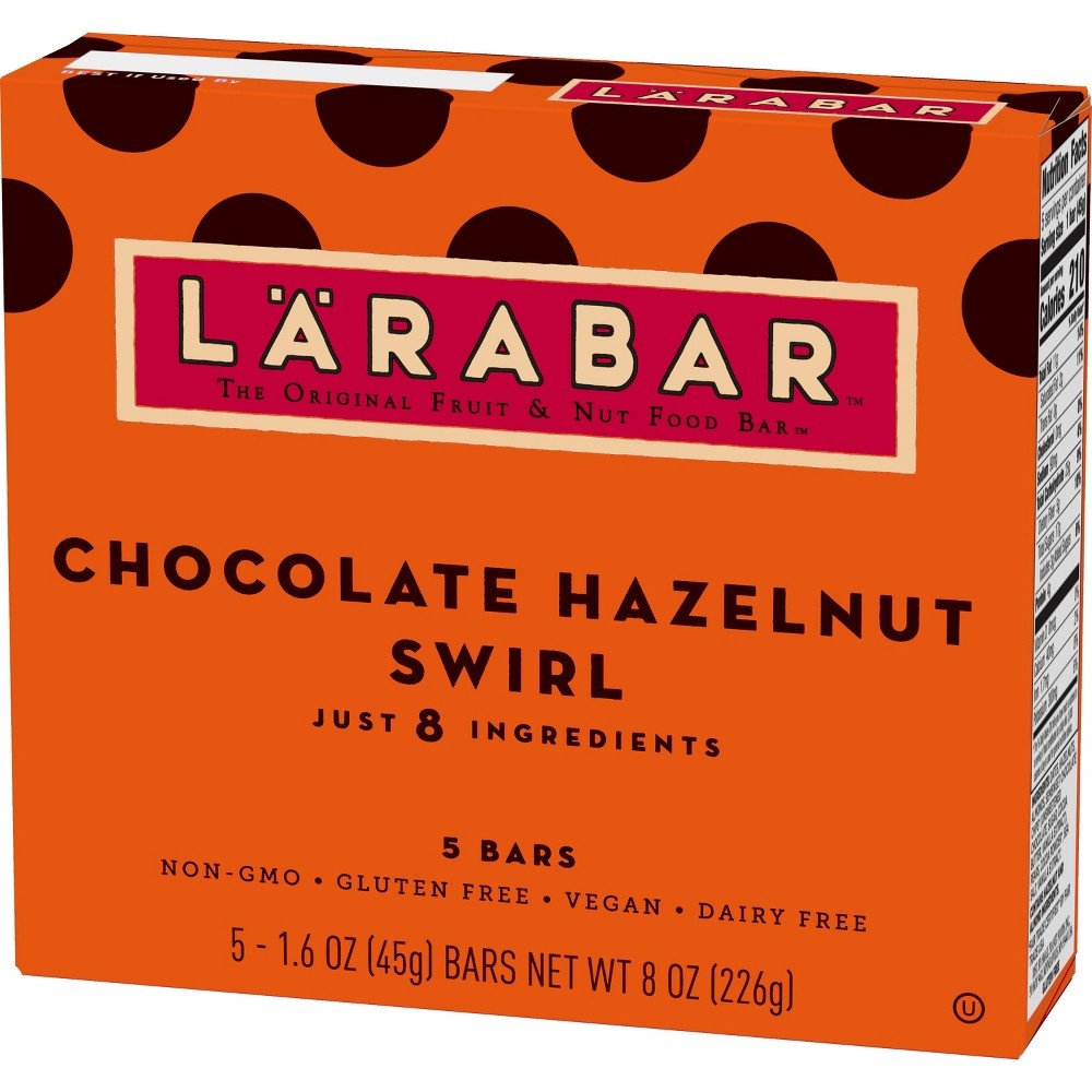 slide 3 of 3, LÄRABAR Chocolate Hazelnut Swirl Fruit & Nut Bars, 5 ct; 1.6 oz