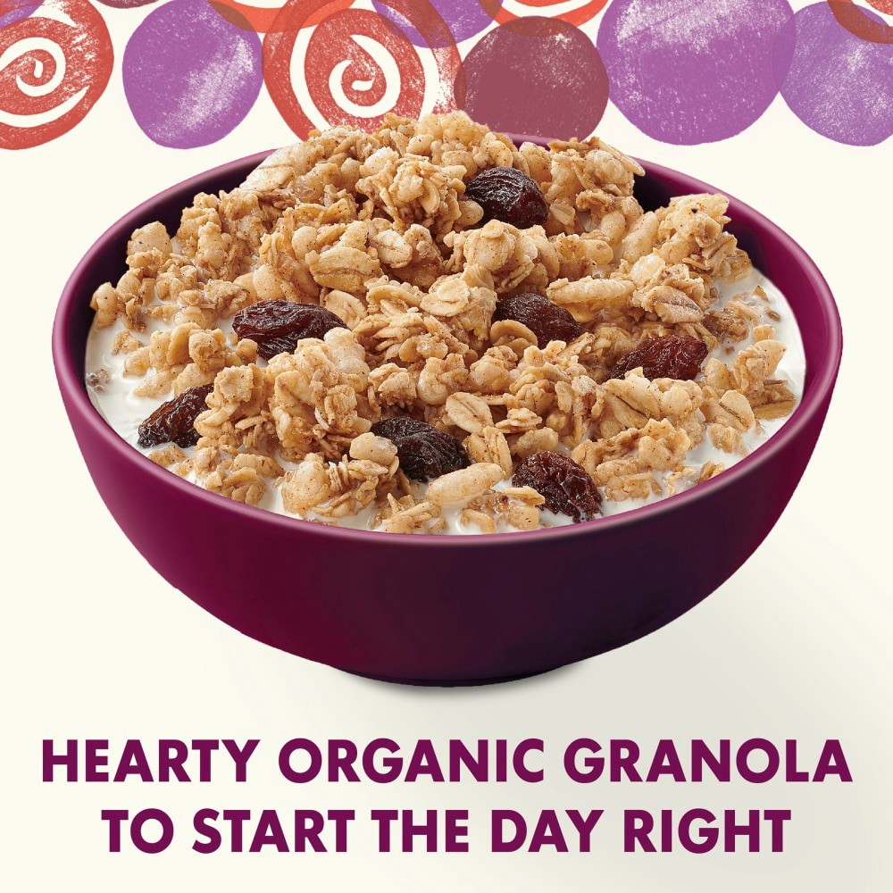 slide 5 of 6, Cascadian Farm Organic Granola, Cinnamon Raisin Cereal, Resealable Pouch, 11 oz, 11 oz