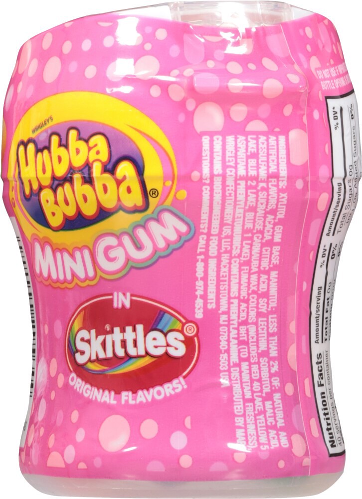 slide 2 of 3, Hubba Bubba Sugarfree Skittles Original Flavors! Mini Gum 40 Each, 40 ct