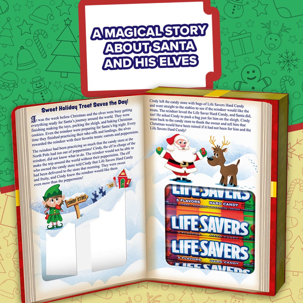 slide 2 of 6, LIFE SAVERS 5 Flavors Christmas Hard Candy Storybook, 6.84 Oz Gift Box, 6.84 oz