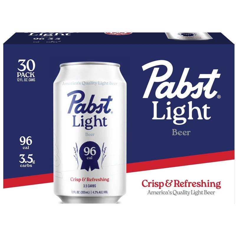 slide 4 of 4, Pabst Light Beer, 30 pack, 12 fl oz Aluminum Cans, 4.2% ABV, Domestic Lager, Milwaukee, WI, 30 ct; 12 fl oz