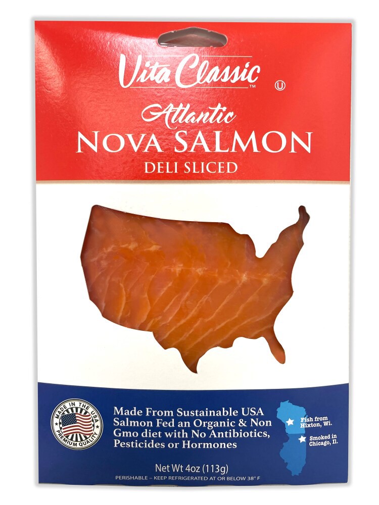 slide 2 of 2, 4 Oz Vita Classic Atlantic Nova Salmon Deli Sliced, 4 oz