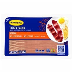 Butterball Turkey Bacon, Original, Smoke-Cured, Chopped and Formed, 12 oz