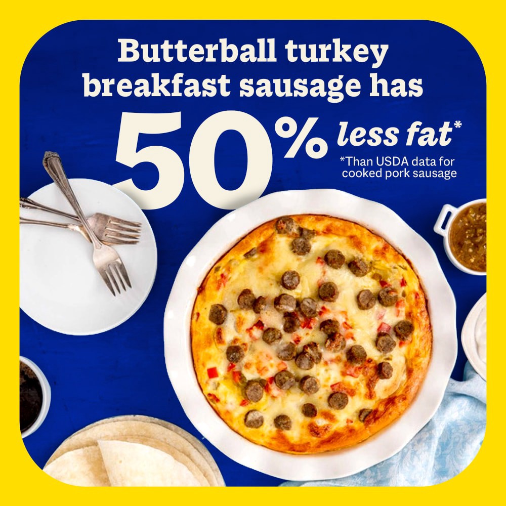 slide 5 of 6, Butterball All Natural Turkey Breakfast Sausage Patties, 8 Patties, 8 ct